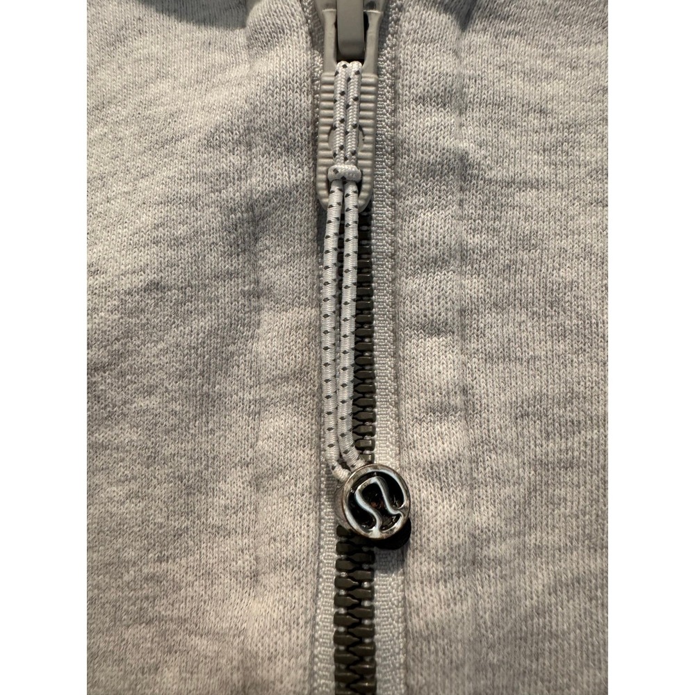 Lululemon‎ Scuba Hoodie Half Zip Cropped Gray Size M/L Oversized Funnel Neck - Picture 7 of 10